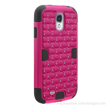 Diamond Studded Silicone, Rubber Skin Hard Case for Samsung Galaxy S5 SV i9600